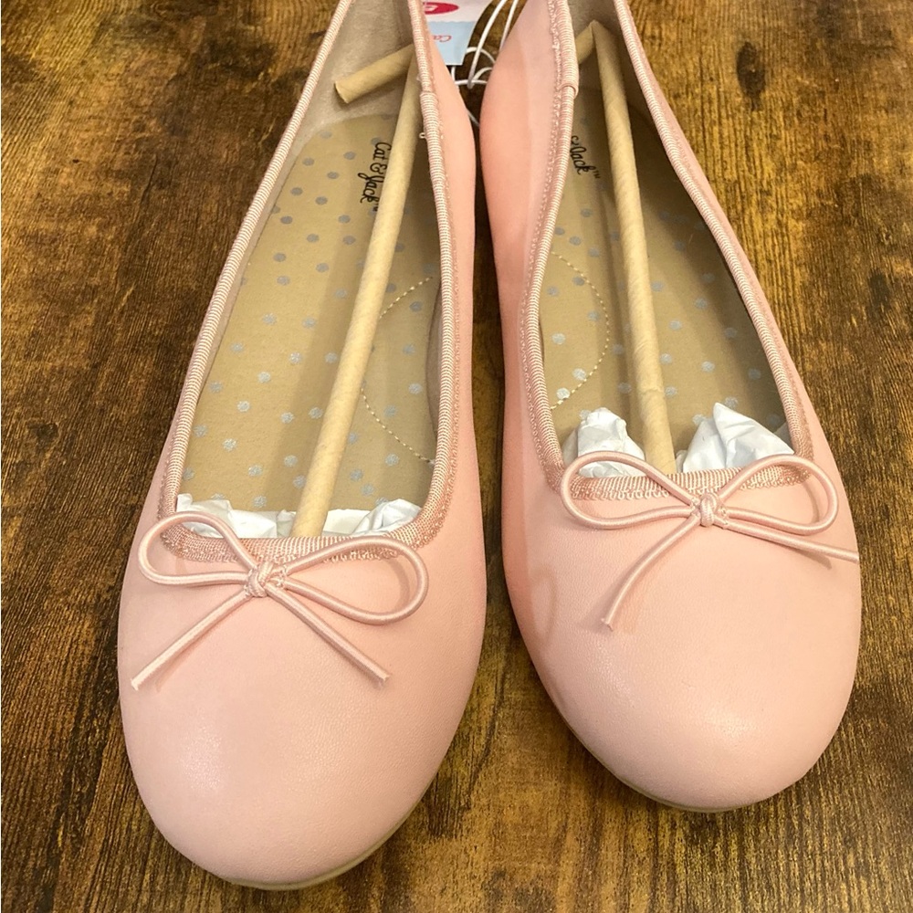 Kids' Diana Slip-on Ballet Flats - Cat & Jack™ Blush Memory Foam Insole Size 5 - Picture 6 of 8